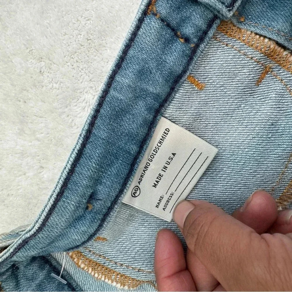 AG ADRIANO GOLDSCHMIED womens Lula braided light wash denim pencil skirt - Picture 8 of 12